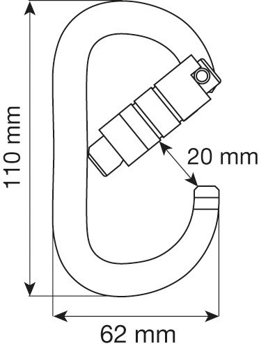 Карабин CAMP OVAL XL 2LOCK