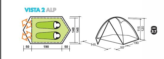 Палатка Vista 2 AL Forest Canadian Camper (Канадиан Кампер)