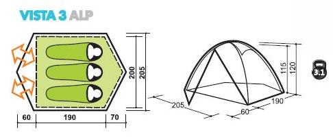 Палатка Vista 3 AL FOREST Canadian Camper