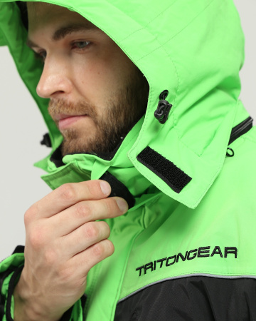 Костюм 3 в 1 "STAN PRO" (СТАН ПРО) -45 (Таслан, Чёрно-Салатовый) Тритон Triton