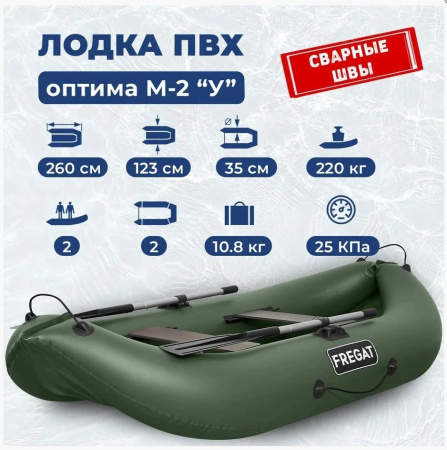 Лодка ПВХ Фрегат М-2 У (260 см) со стационарными сиденьями