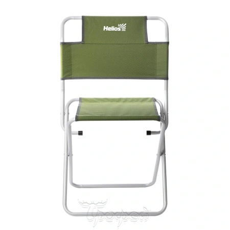 Стул туристический со спинкой Green СР-450.19(с) (арт.T-TC-450.19s-G) (труба Ø 19) Helios