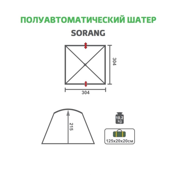 Быстросборный шатер Sorang Helios