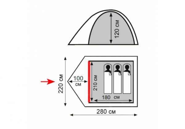 Палатка Tepee 3 V2 Totem (Тотем)