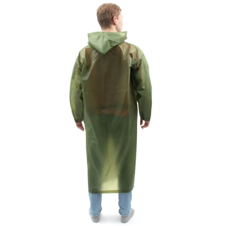 Плащ-дождевик СЛЕДОПЫТ, EVA, 76х130 см., на кнопках, с капюшоном, цв. army green