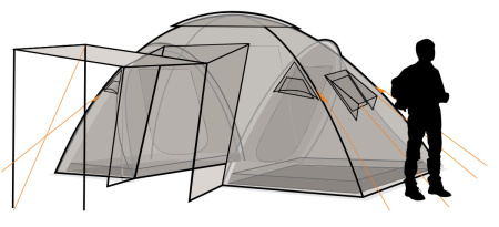 Палатка Sana 4 plus Woodland Canadian Camper
