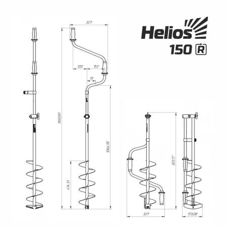 Ледобур Тонар HELIOS HS-150D (R) (правое вращение) LH-150RD