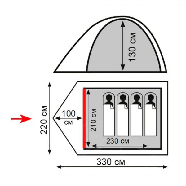 Палатка Tepee 4 V2 Totem (Тотем)