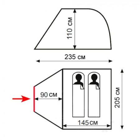Палатка однослойная Summer 2 Plus V2 Totem (Тотем)