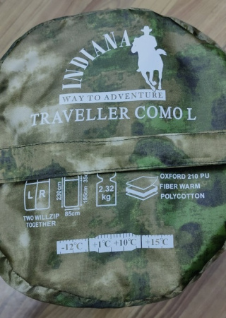 Спальный мешок Traveller camo (+15/-12) Indiana